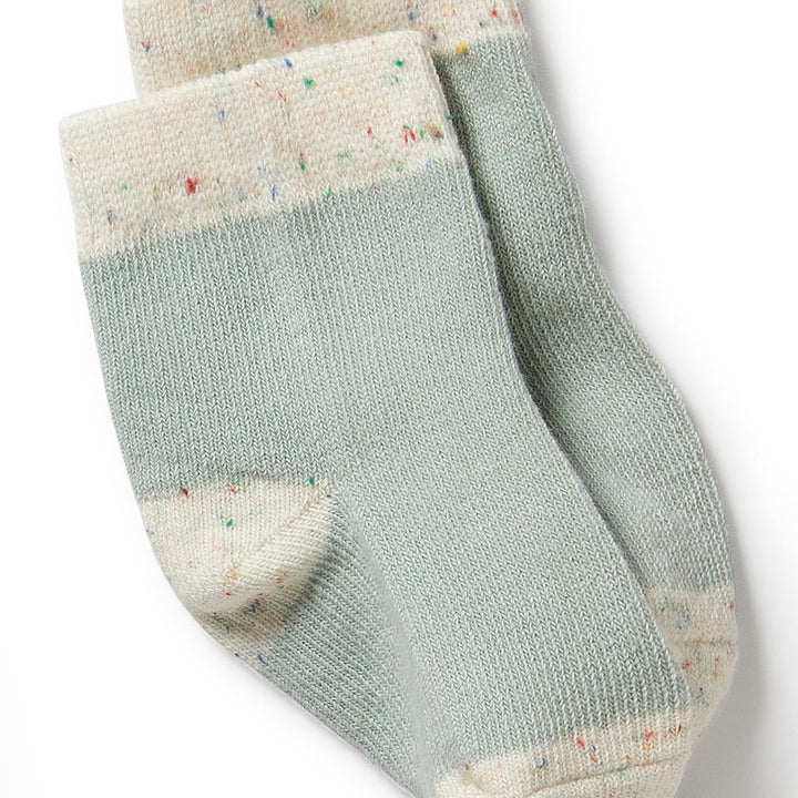 Socks | 3pk Baby - Mint Green, Cactus, Smoke Blue