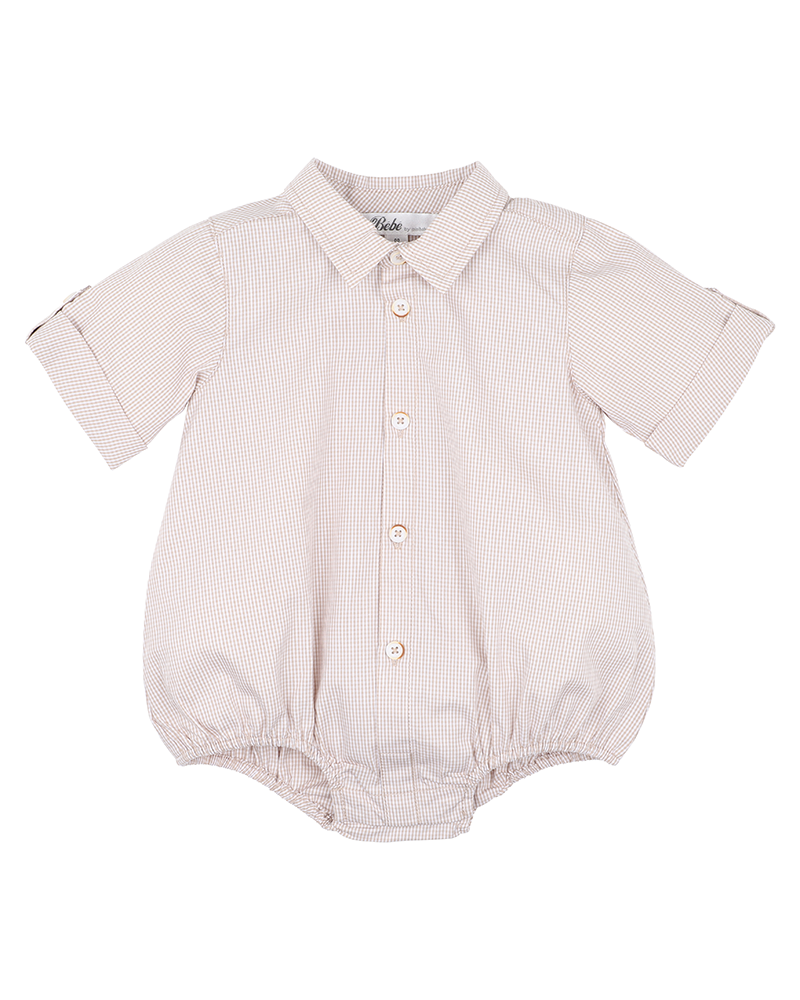 Bodysuit - Shirt | Finley - Natural Check