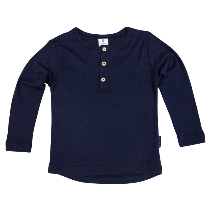 Top | Henley Long Sleeve - Navy