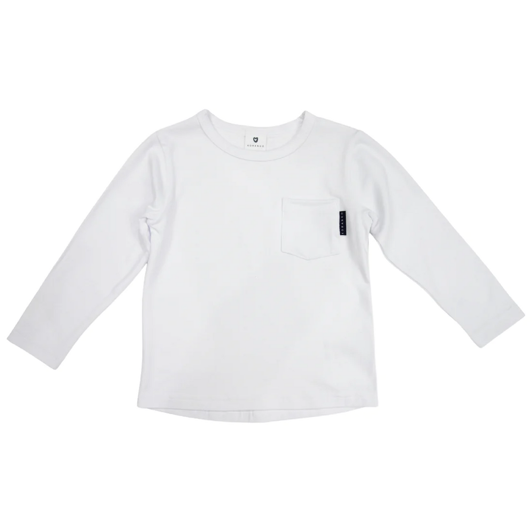 Top | Pocket Long Sleeve - White