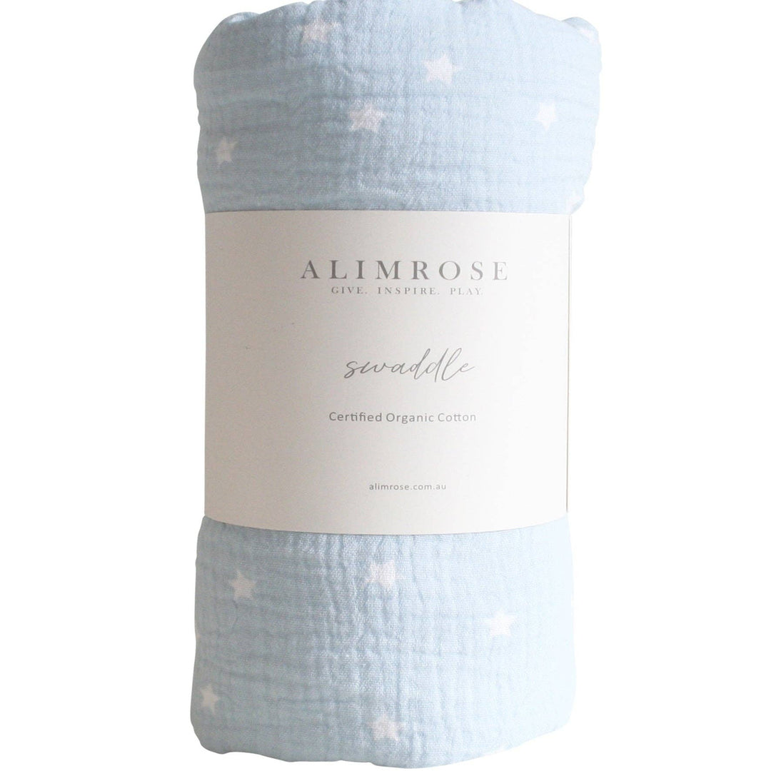 Swaddle | Muslin - Starry Night Baby Blue