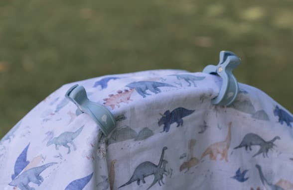 Muslin Wrap & Pram Clips Set - Dinosaurs Adventure