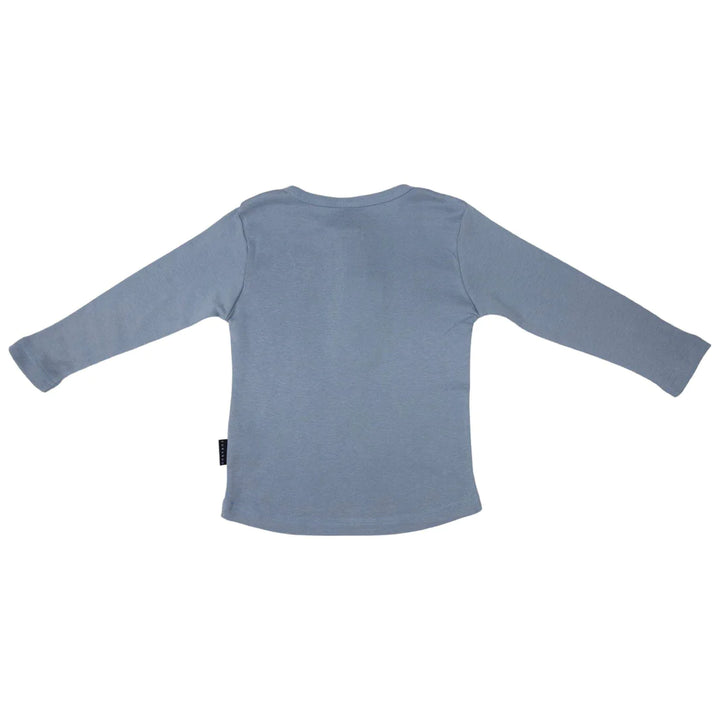 Top | Henley Long Sleeve - Blue