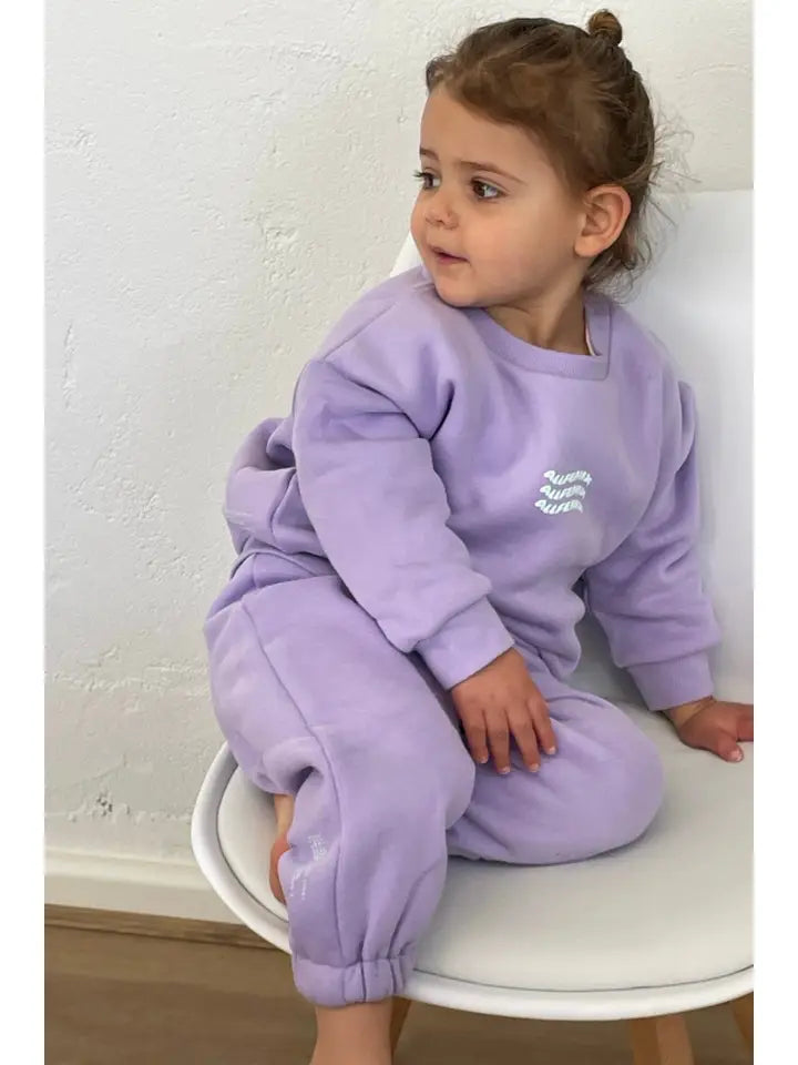 Track Pants | Mini Waves - Lilac