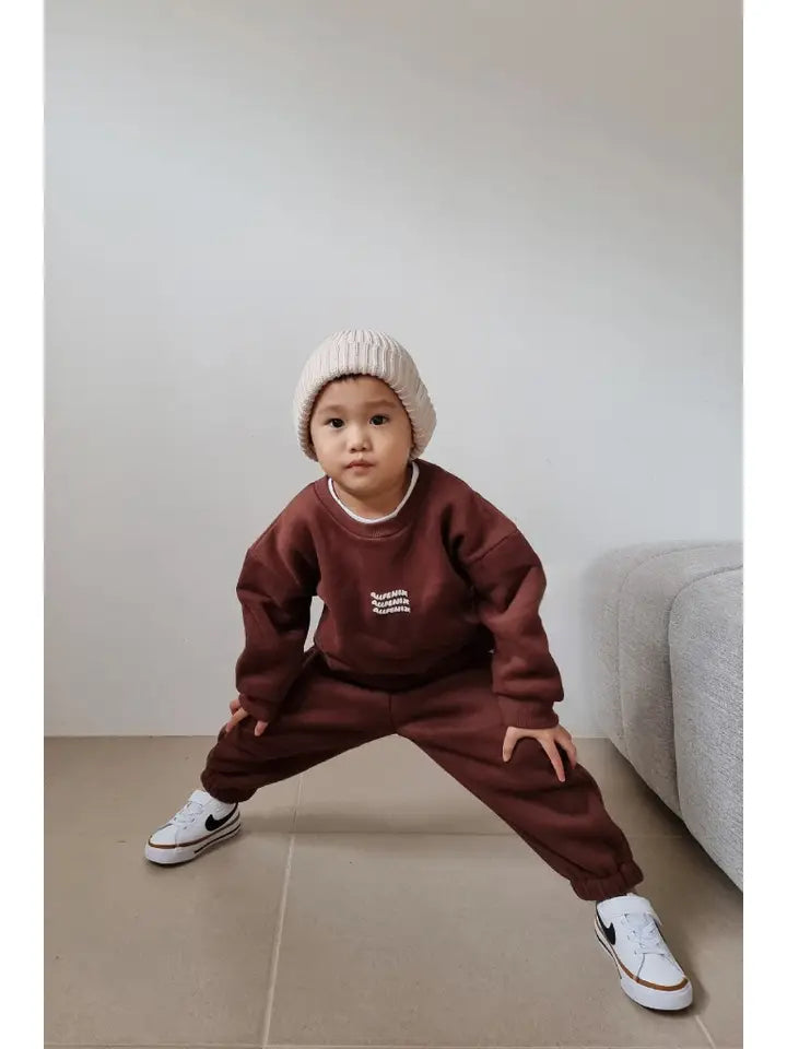 Track Pants | Mini Waves - Chocolate