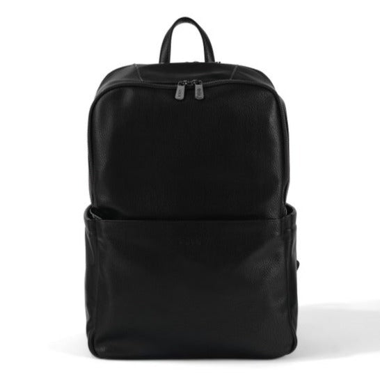 Nappy Backpack | Multitasker - Black Vegan Leather