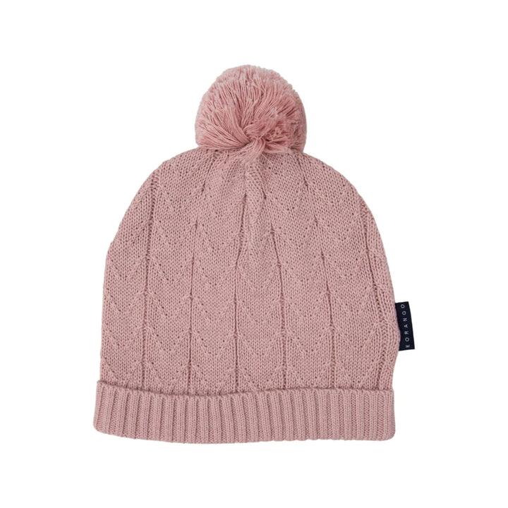 Beanie | Herringbone - Dusty Pink