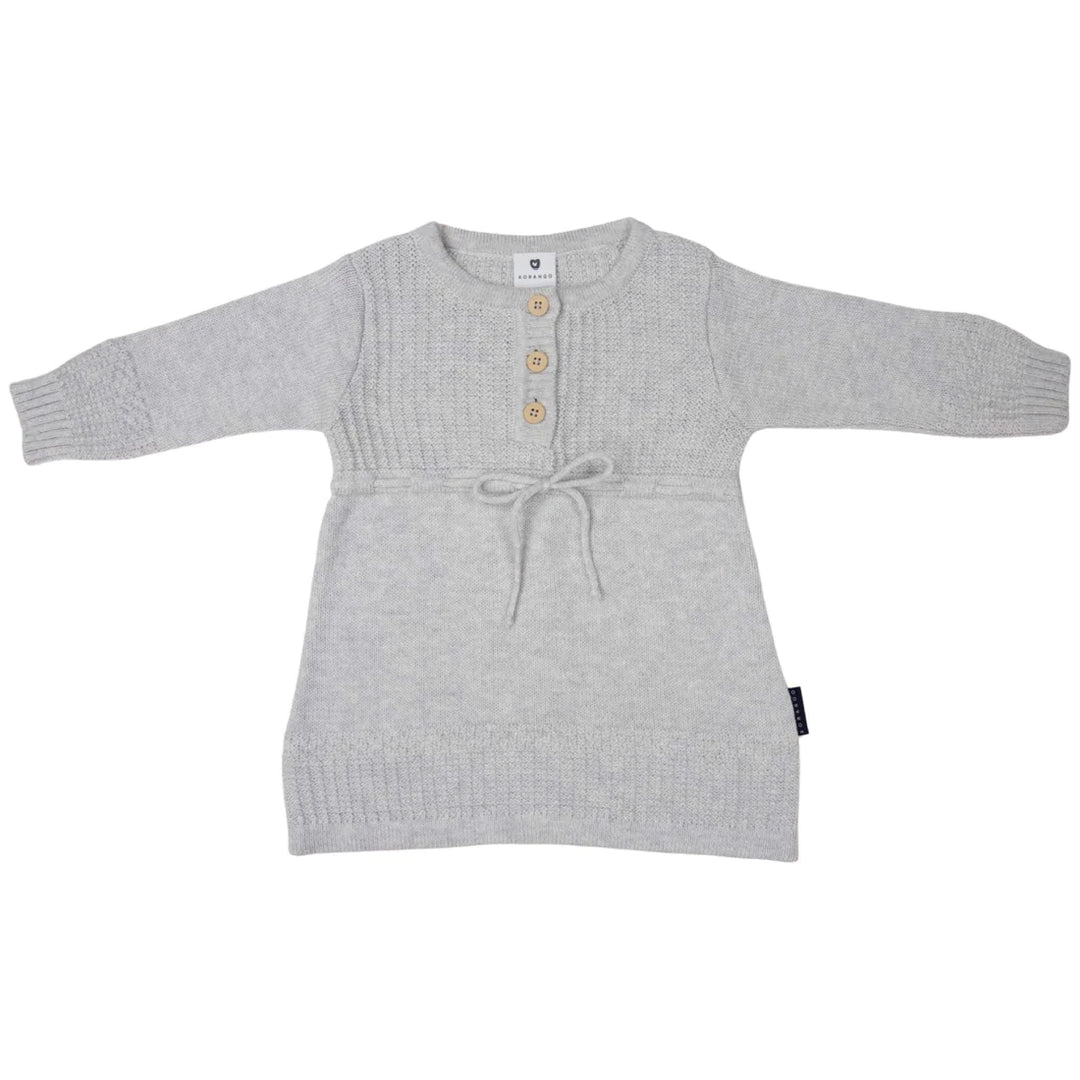 Dress | Long Sleeve Knit - Grey Marle