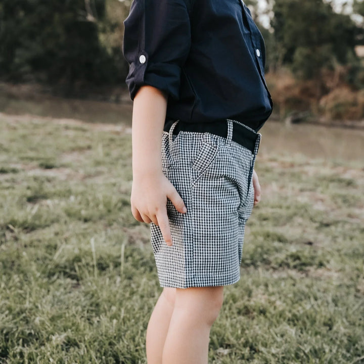 Shorts | Oscar - Navy Gingham