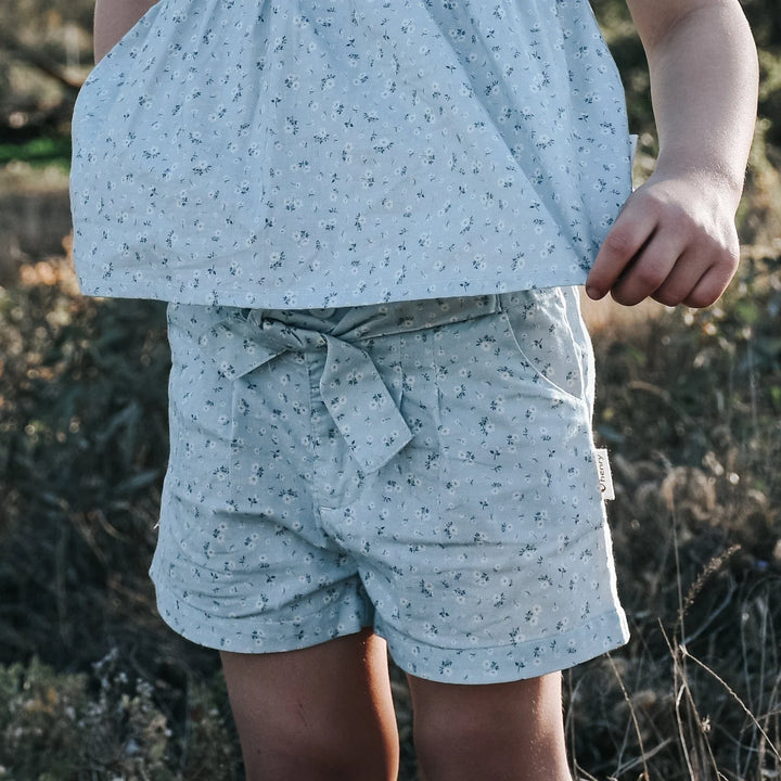 Shorts | Tie Waist - Pansy Blue