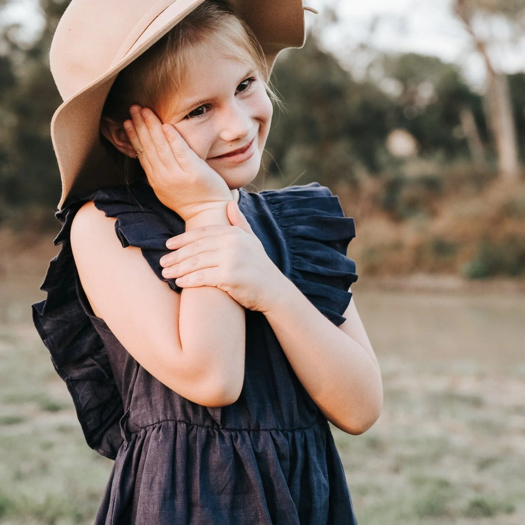 Dress | Florence - Navy Linen