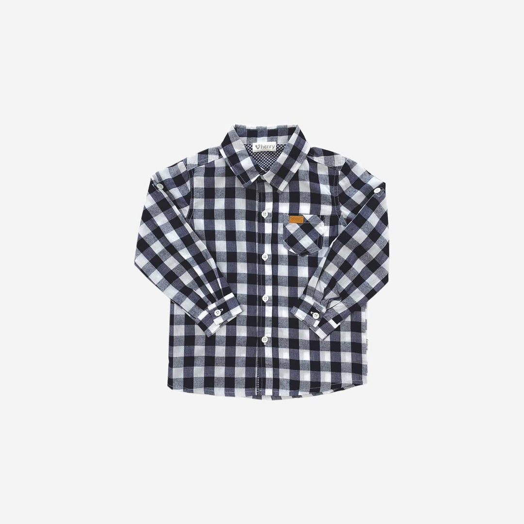 Shirt | Dress - Large Navy Check