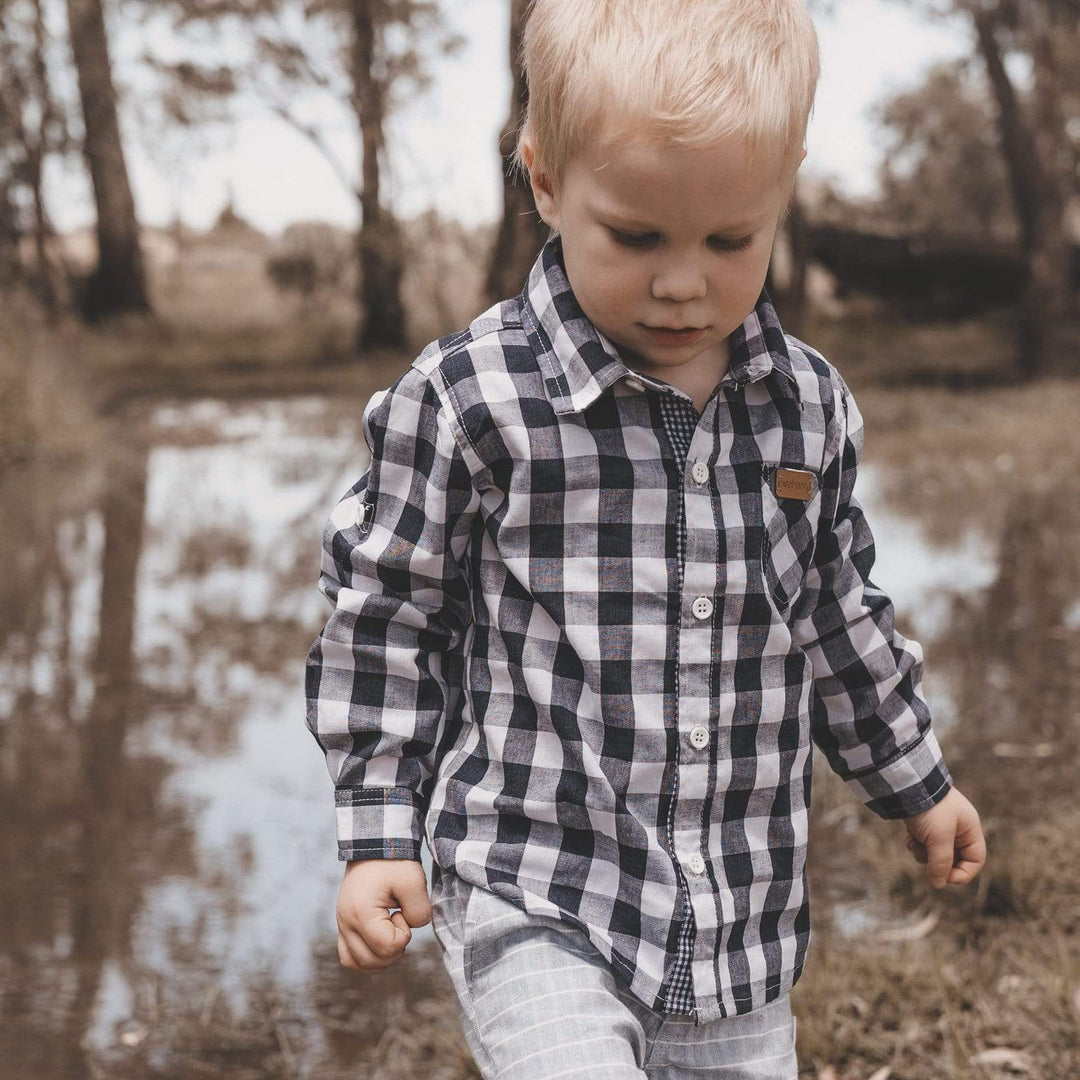 Shirt | Dress - Large Navy Check