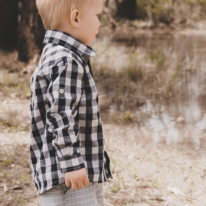 Shirt | Dress - Large Navy Check