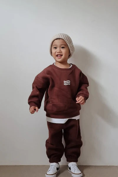 Jumper | Mini Waves Crew - Chocolate