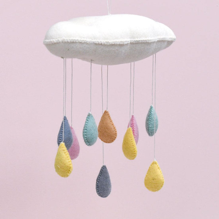 Nursery Mobile | Large Hanging Raindrops - Pastel