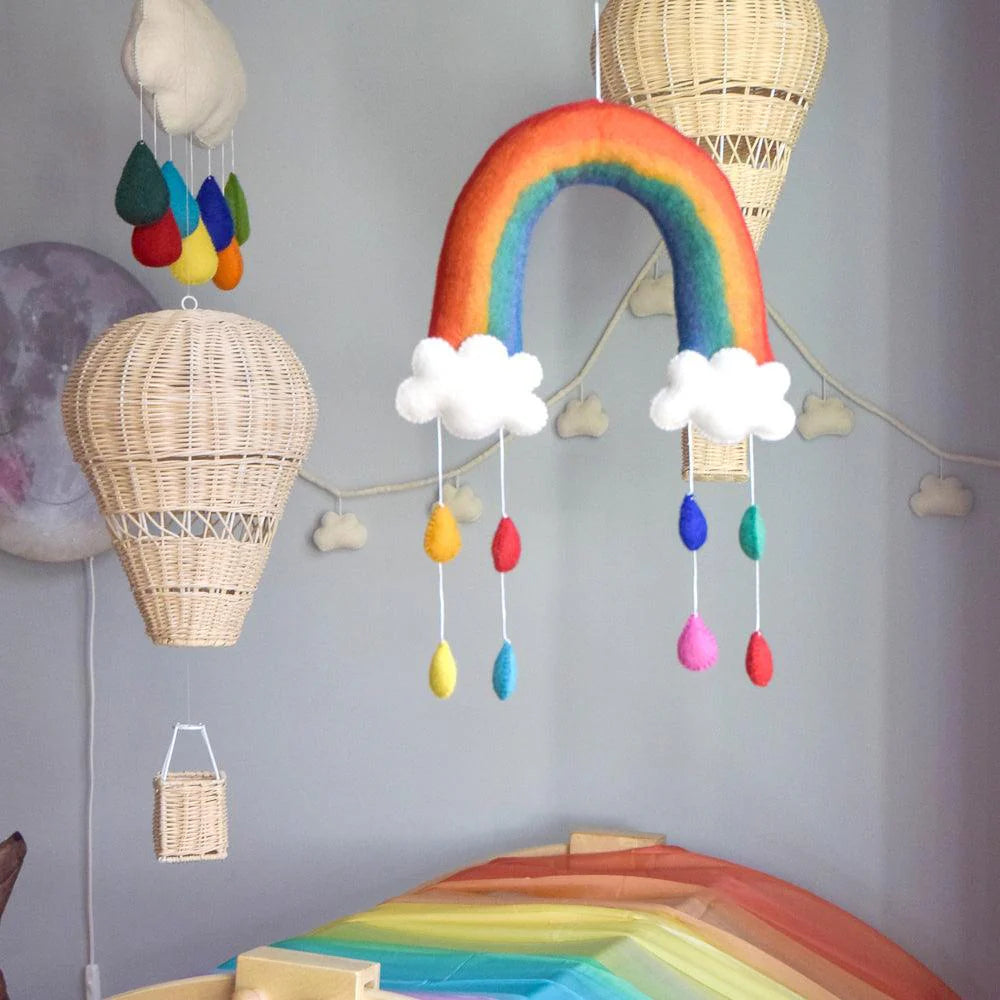 Wall Decoration | Rainbow with Raindrops