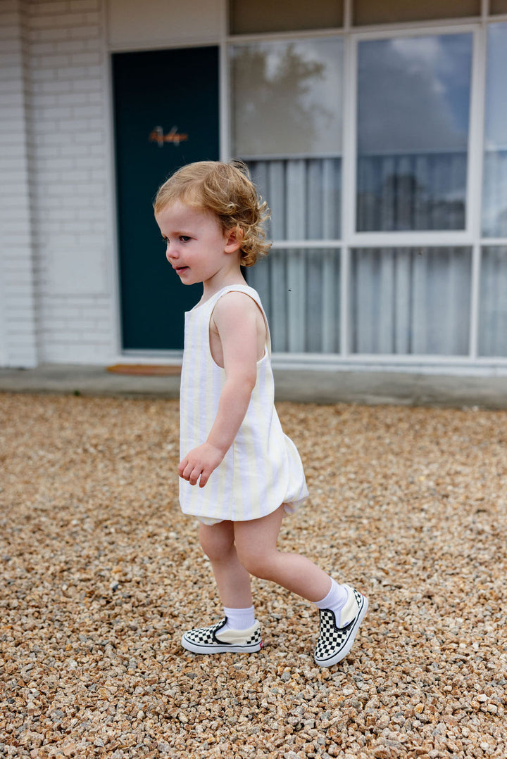 Dress & Bloomers | Mackenzie - Yellow Stripe