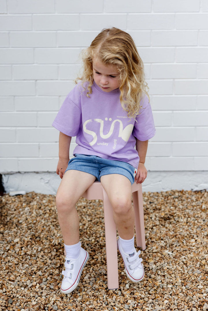 Tee | IL SOLE - Purple + Cream