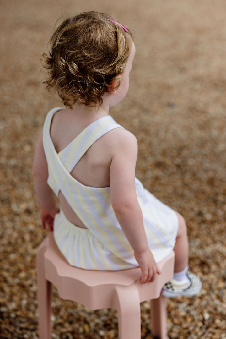 Dress & Bloomers | Mackenzie - Yellow Stripe