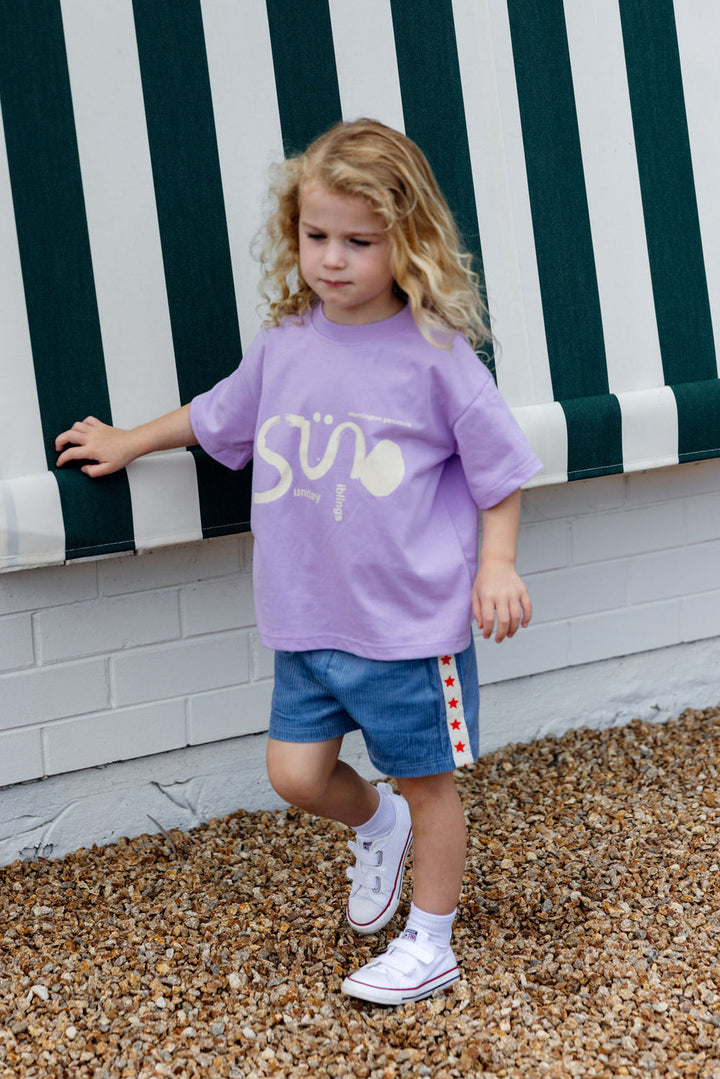 Tee | IL SOLE - Purple + Cream