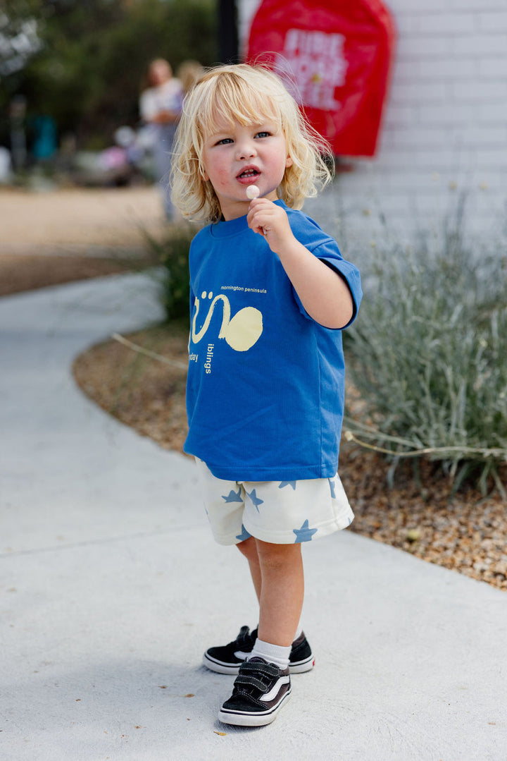 Tee | IL SOLE - Blue + Yellow