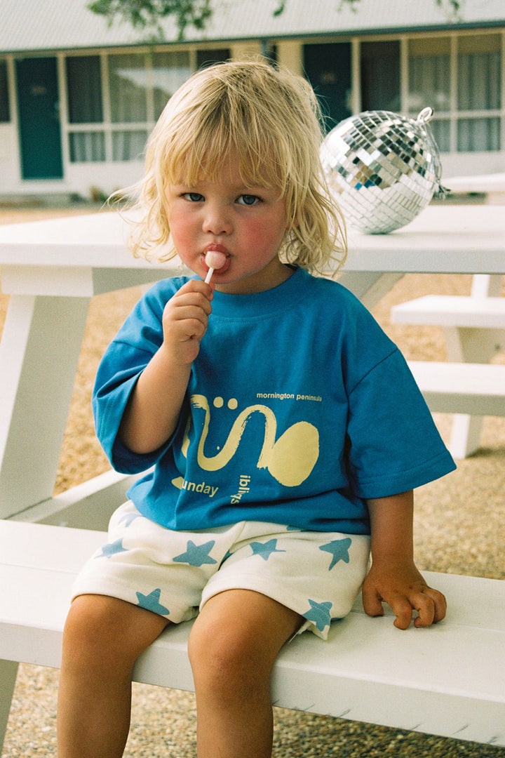 Tee | IL SOLE - Blue + Yellow