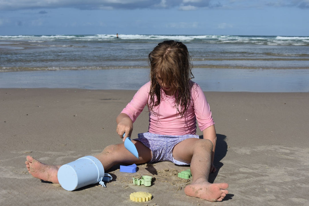 Beach Bucket | 6PC Silicone Set - Blue Sundae